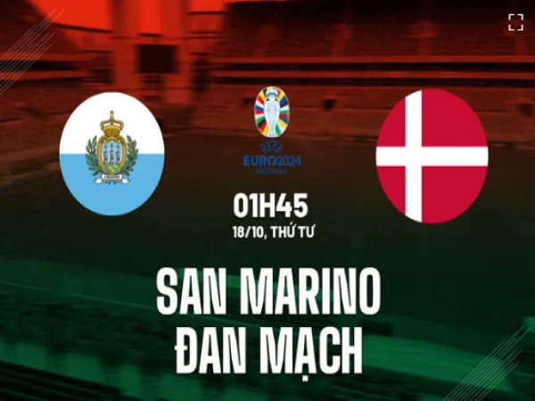 Nhận định kết quả San Marino vs Đan Mạch 1h45 ngày 18/10